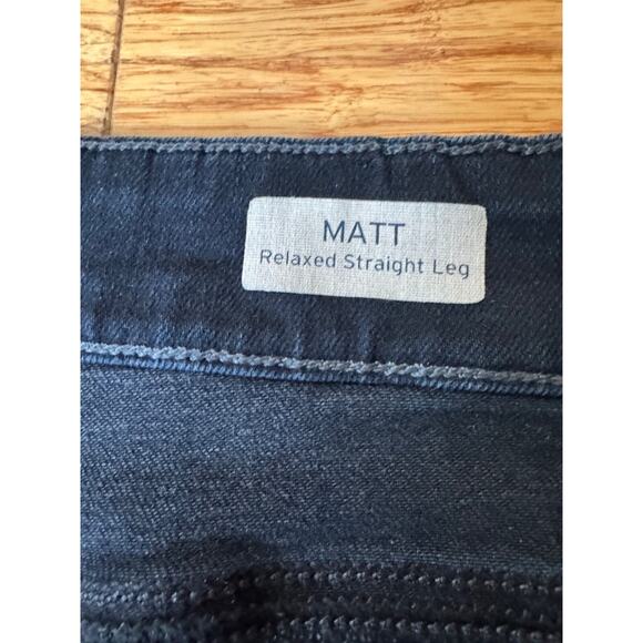 Mavi Matt Relaxed Straight Leg Denim Jeans Dark Wash - Picture 12 of 13
